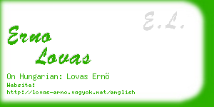 erno lovas business card