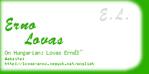 erno lovas business card